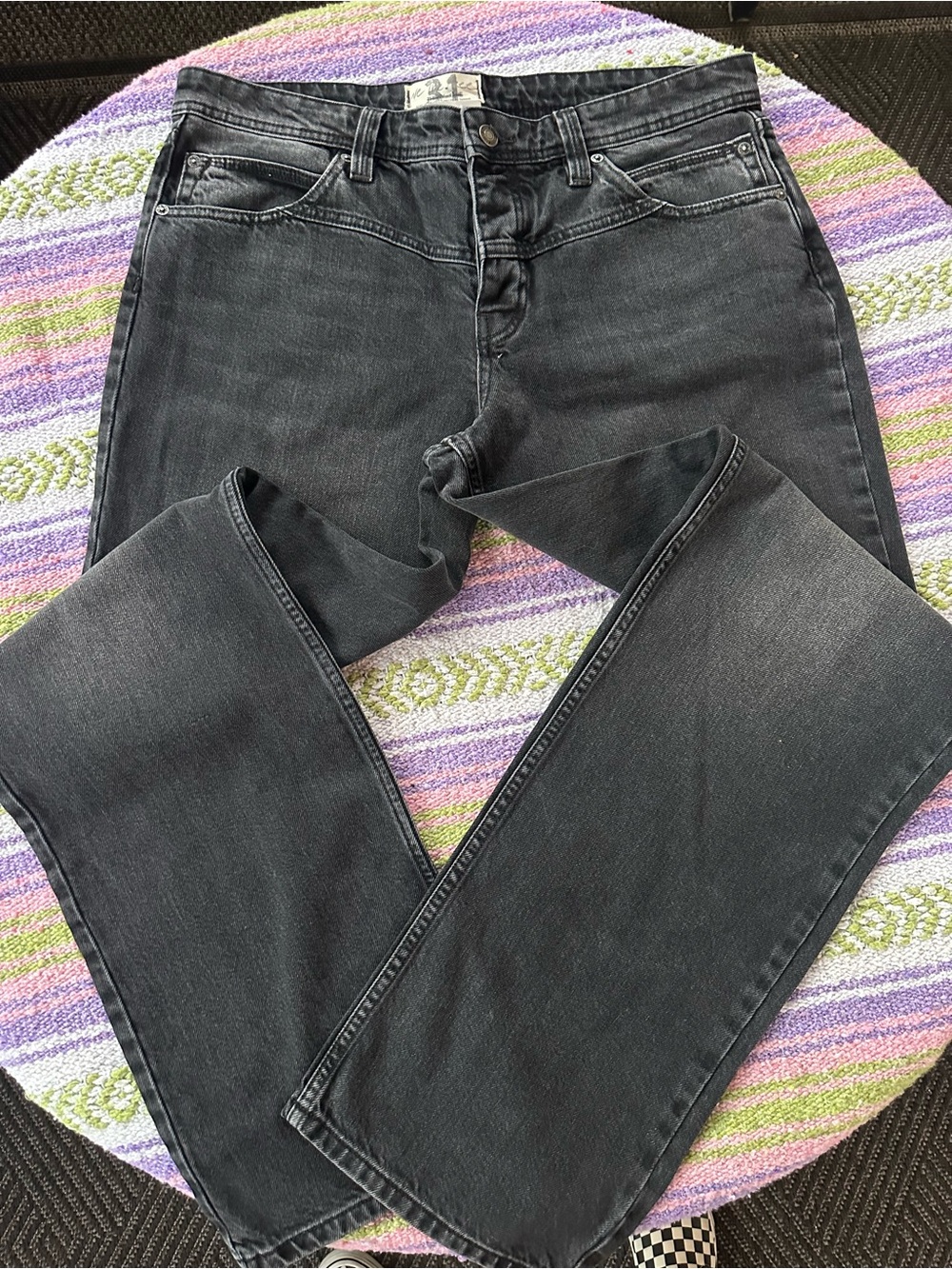 We The Free Black Straight-Leg Jeans